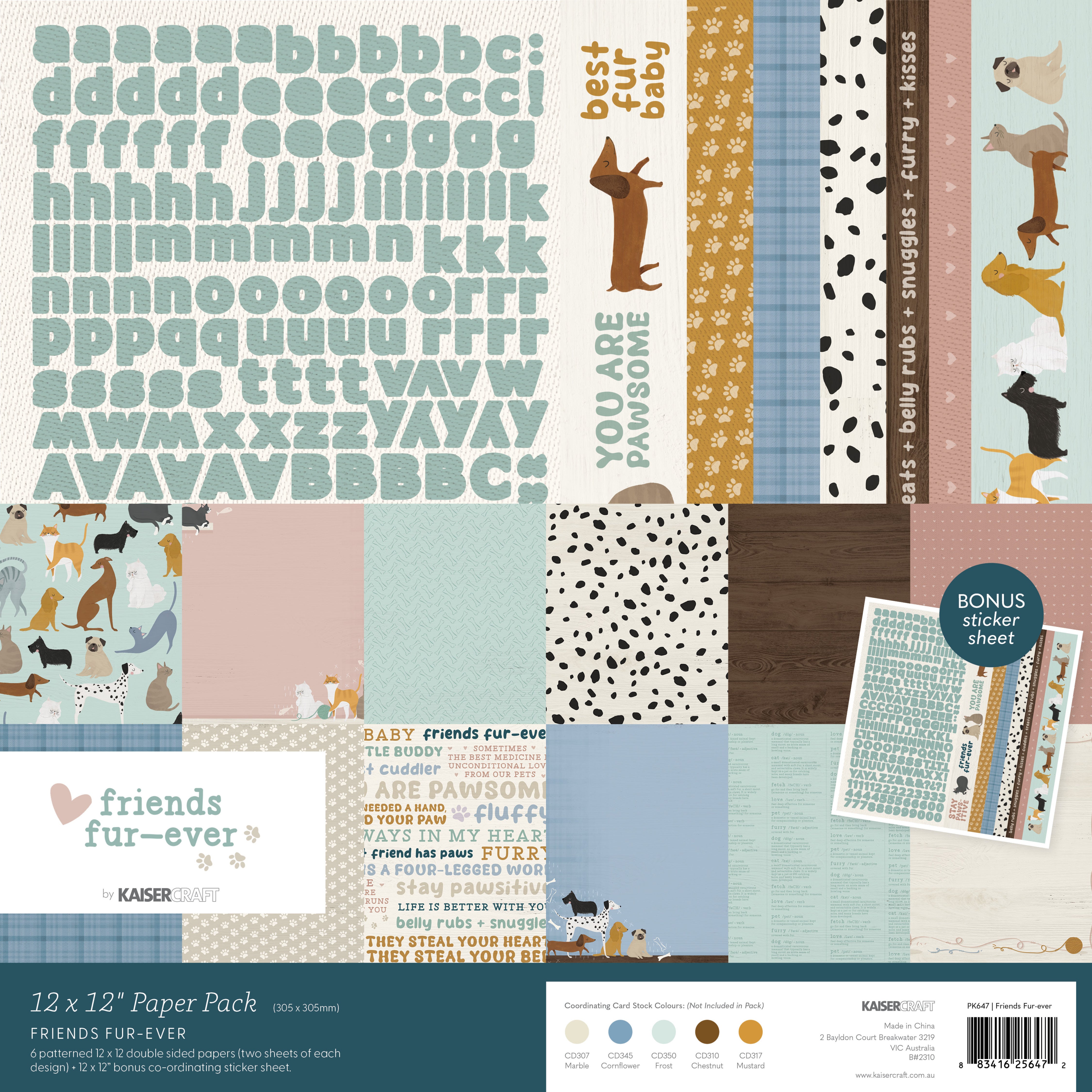 Friends Fur-Ever Paper Pack Bonus Sticker Sheet